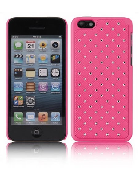 CUSTODIA BACK RIGIDA CON BRILLANTINI per APPLE IPHONE 5c COLORE ROSA