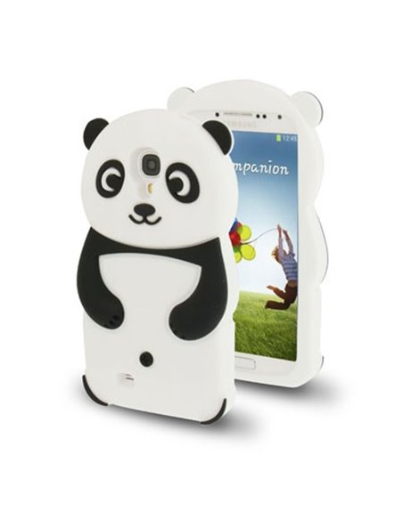 CUSTODIA GEL TPU SILICONE per SAMSUNG I9500 GALAXY S4, I9505, I9502 FANTASIA PANDA