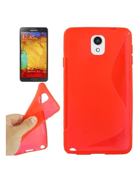 CUSTODIA GEL TPU SILICONE DOUBLE per SAMSUNG GALAXY NOTE 3, N9000, N9002, N9005 COLORE ROSSO