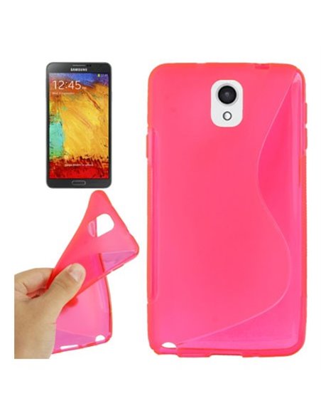 CUSTODIA GEL TPU SILICONE DOUBLE per SAMSUNG GALAXY NOTE 3, N9000, N9002, N9005 COLORE ROSA