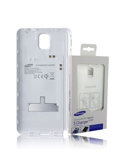 COVER CON TECNOLOGIA QI ORIGINALE per SAMSUNG GALAXY NOTE 3, N9000, N9002, N9005 COLORE BIANCO EP-CN900IWEGWW BLISTER