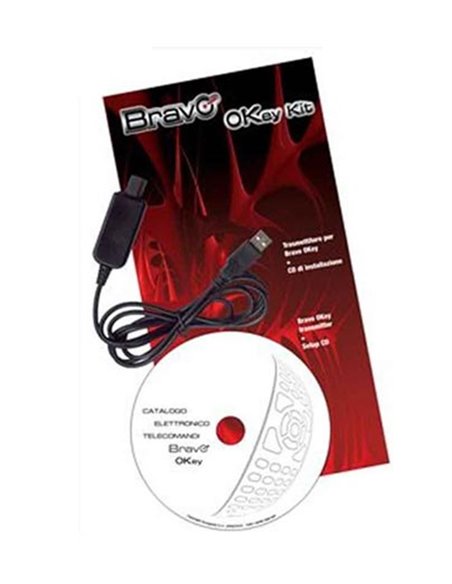 KIT PER PROGRAMMAZIONE AD INFRAROSSI TELECOMANDI SERIE OKEY (PROGRAMMATORE USB/IR - CD CATALOGO BRAVO OKEY) BRAVO