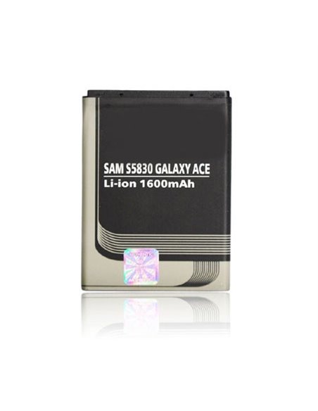 BATTERIA SAMSUNG S5830 GALAXY ACE, S5660 GALAXY GIO 1600 mAh LI-ION SEGUE COMPATIBILITA'..