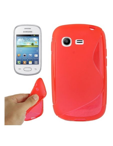 CUSTODIA GEL TPU SILICONE DOUBLE per SAMSUNG S5310 GALAXY POCKET NEO, S5312 COLORE ROSSO