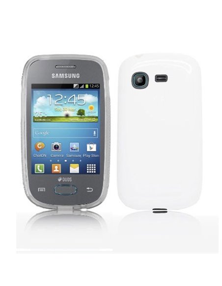 CUSTODIA GEL TPU SILICONE LUCIDA per SAMSUNG S5310 GALAXY POCKET NEO, S5312 COLORE BIANCO