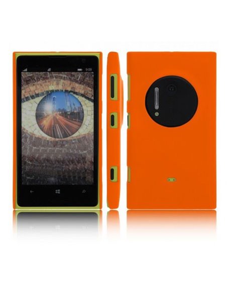 CUSTODIA BACK RIGIDA per NOKIA LUMIA 1020, EOS, 909, RM-875, RM-877, RM-876 COLORE ARANCIONE