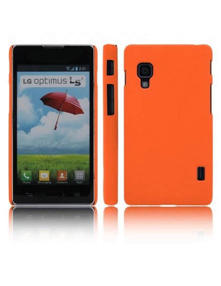 CUSTODIA BACK RIGIDA per LG OPTIMUS L5 II, E460 COLORE ARANCIONE