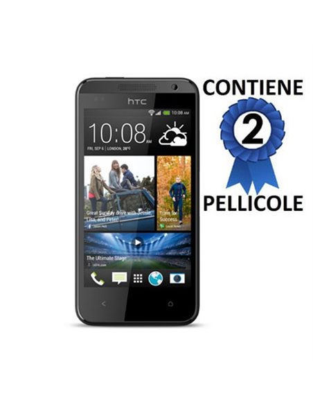 PELLICOLA PROTEGGI DISPLAY HTC DESIRE 300 CONFEZIONE 2 PEZZI