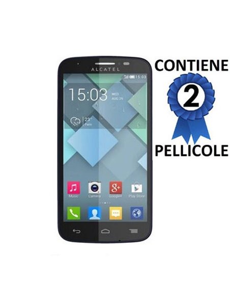 PELLICOLA PROTEGGI DISPLAY ALCATEL ONE TOUCH HERO CONFEZIONE 2 PEZZI