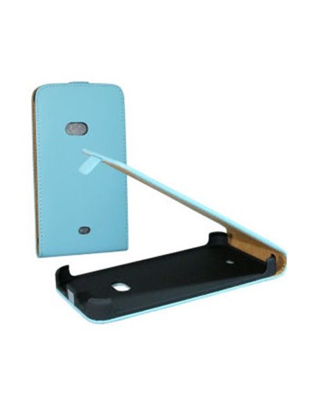 CUSTODIA FLIP SLIM VERTICALE SIMILPELLE per NOKIA LUMIA 625 COLORE AZZURRO