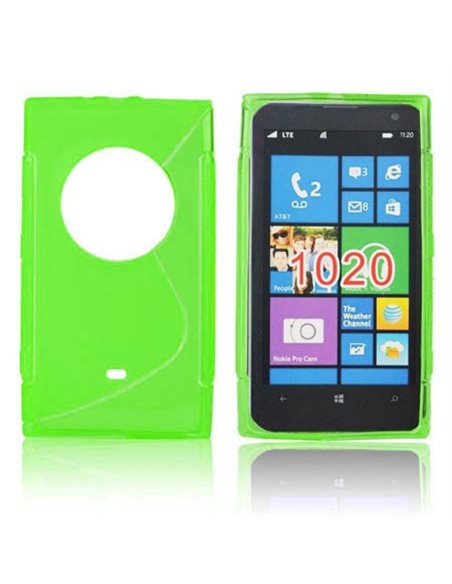 CUSTODIA GEL TPU SILICONE DOUBLE per NOKIA LUMIA 1020, EOS, 909, RM-875, RM-877, RM-876 COLORE VERDE