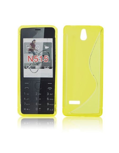 CUSTODIA GEL TPU SILICONE DOUBLE per NOKIA 515 COLORE GIALLO