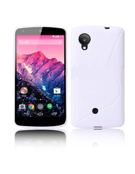 CUSTODIA per LG NEXUS 5 (D820) IN GEL TPU SILICONE DOUBLE COLORE BIANCO