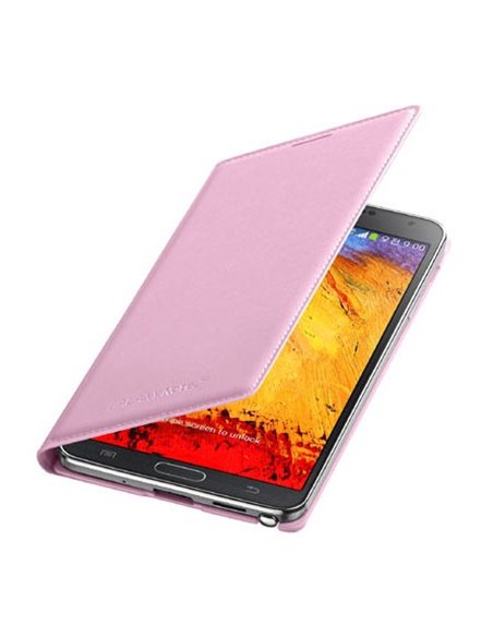 CUSTODIA FLIP COVER ORIGINALE SAMSUNG COLORE ROSA per GALAXY NOTE 3, N9000, N9002, N9005 EF-WN900BIEGWW BLISTER