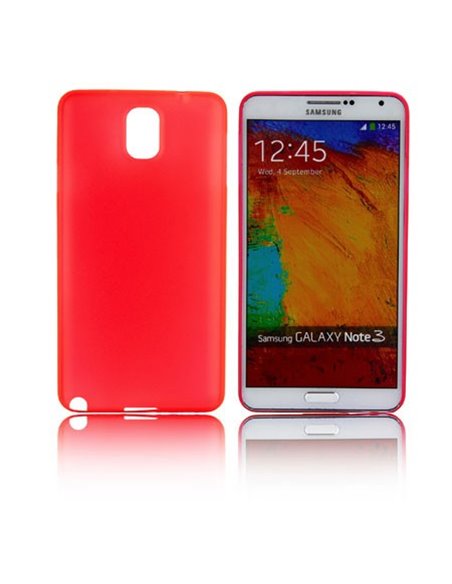 CUSTODIA BACK RIGIDA SLIM DA 0,35mm per SAMSUNG GALAXY NOTE 3, N9000, N9002, N9005 COLORE ROSSO