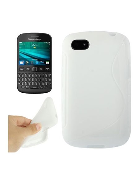 CUSTODIA GEL TPU SILICONE DOUBLE per BLACKBERRY 9720 SAMOA COLORE BIANCO