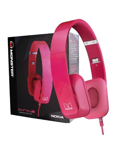 CUFFIE ORIGINALI NOKIA PURITY HD STEREO DI MONSTER per NOKIA LUMIA 1520, LUMIA 1020 JACK 3,5mm COLORE FUCSIA WH-930 BLISTER
