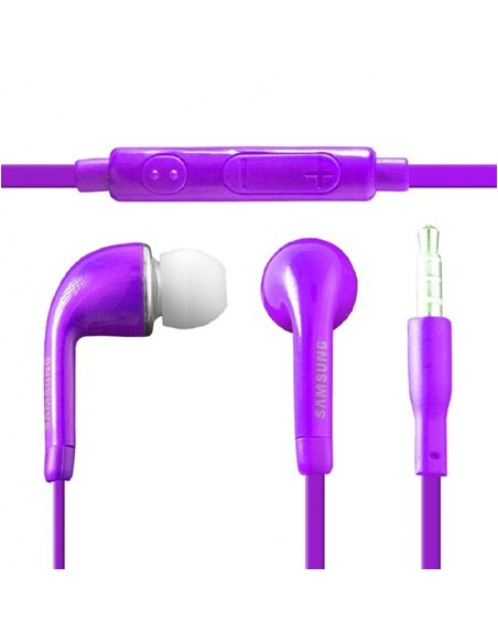 AURICOLARE STEREO ORIGINALE SAMSUNG per I9200 GALAXY MEGA, I9500 GALAXY S4 JACK 3,5mm VIOLA EO-HS3303WEGWW BULK