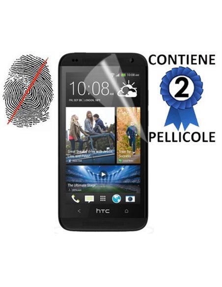 PELLICOLA PROTEGGI DISPLAY ANTI IMPRONTA HTC DESIRE 601, ZARA CONFEZIONE 2 PEZZI