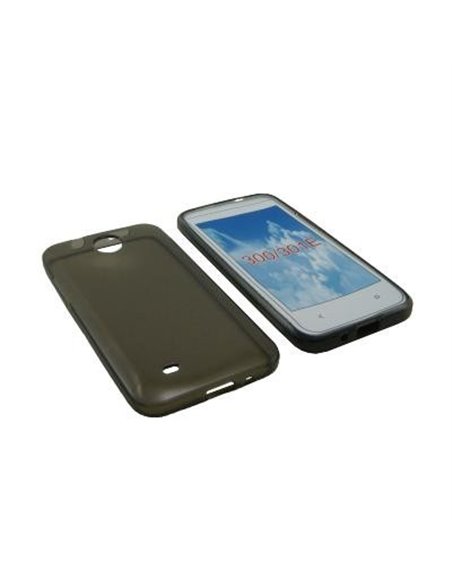 CUSTODIA GEL TPU SILICONE SEMI-RIGIDA per HTC DESIRE 300 COLORE NERO
