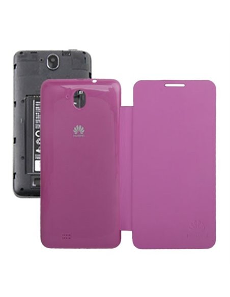 CUSTODIA FLIP COVER ORIZZONTALE per HUAWEI ASCEND G606 COLORE FUCSIA