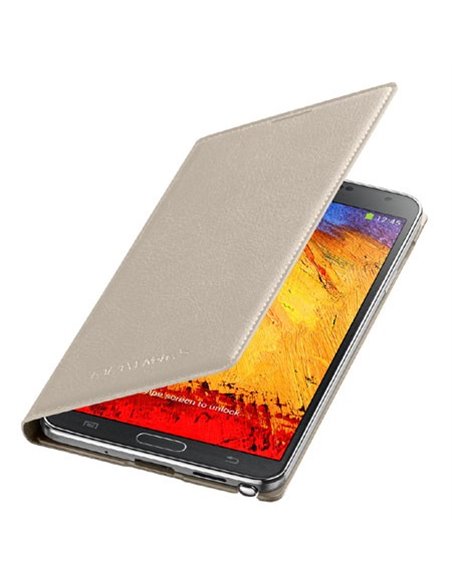 CUSTODIA FLIP COVER ORIGINALE SAMSUNG COLORE BEIGE per GALAXY NOTE 3, N9000, N9002, N9005 EF-WN900BUEGWW BLISTER