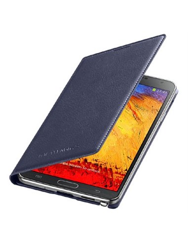CUSTODIA FLIP COVER ORIGINALE SAMSUNG COLORE BLU INDIGO per GALAXY NOTE 3, N9000, N9002, N9005 EF-WN900BVEGWW BLISTER