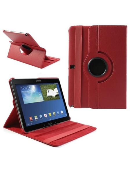 CUSTODIA BOOK PELLE GIREVOLE per SAMSUNG GALAXY NOTE 10.1' POLLICI (2014 EDITION), SM-P600, SM-P601, SM-P605 COLORE ROSSO