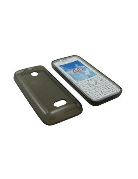 CUSTODIA GEL TPU SILICONE NOKIA ASHA 208 COLORE NERO