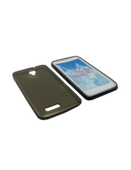 CUSTODIA GEL TPU SILICONE per ALCATEL ONE TOUCH SCRIBE HD, 8008 COLORE NERO