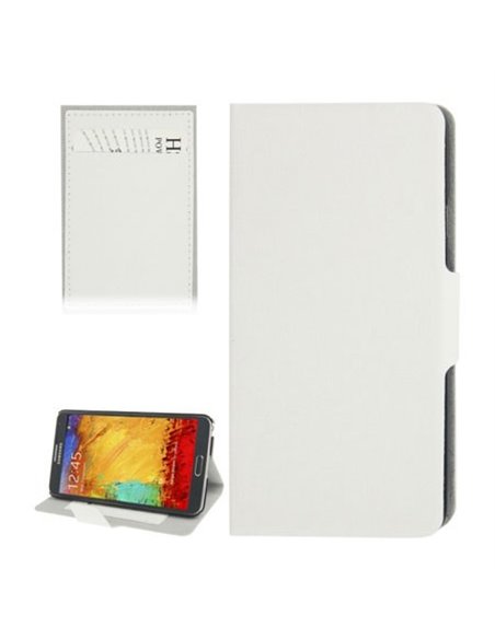 CUSTODIA FLIP ORIZZONTALE per SAMSUNG GALAXY NOTE 3, N9000, N9002, N9005 CON STAND E PORTA CARTE COLORE BIANCO