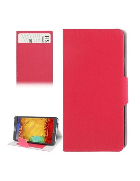 CUSTODIA FLIP ORIZZONTALE per SAMSUNG GALAXY NOTE 3, N9000, N9002, N9005 CON STAND E PORTA CARTE COLORE FUCSIA