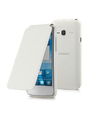 CUSTODIA ORIGINALE FLIP COVER ALCATEL F-GCGB1740B10C0-A1 per ONE TOUCH 5020D M'POP COLORE BIANCO BLISTER
