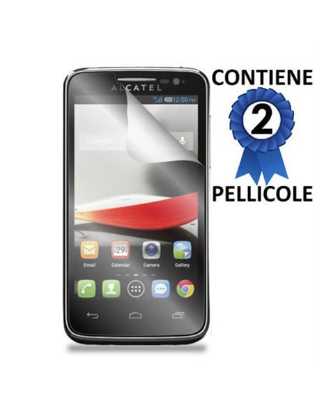 PELLICOLA PROTEGGI DISPLAY ALCATEL ONE TOUCH EVOLVE CONFEZIONE 2 PEZZI