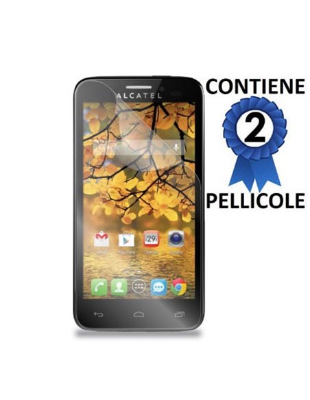 PELLICOLA PROTEGGI DISPLAY ALCATEL ONE TOUCH FIERCE CONFEZIONE 2 PEZZI