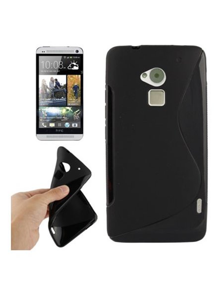 CUSTODIA GEL TPU SILICONE DOUBLE per HTC ONE MAX COLORE NERO