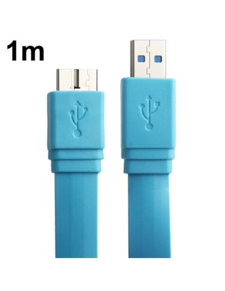 CAVO MICRO USB 3.0 PIATTO - LUNGHEZZA 1 MT COLORE BLU