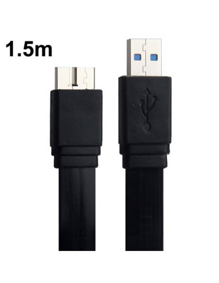 CAVO MICRO USB 3.0 PIATTO - LUNGHEZZA 1,5 MT COLORE NERO