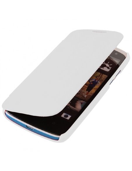 CUSTODIA FLIP ORIZZONTALE per HTC DESIRE 500 COLORE BIANCO