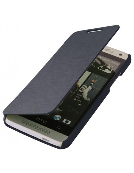 CUSTODIA FLIP ORIZZONTALE per HTC ONE MINI, M4 COLORE BLU