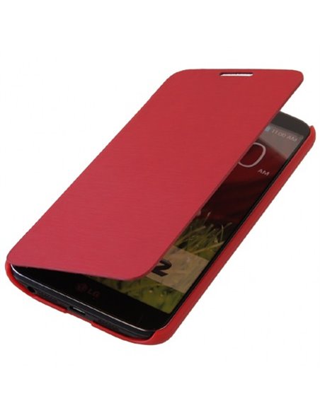 CUSTODIA FLIP ORIZZONTALE per LG OPTIMUS G2, D802, D802TA, D803 COLORE ROSSO