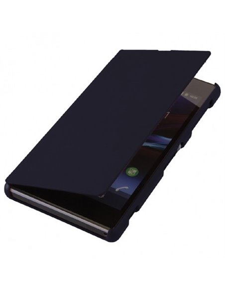 CUSTODIA FLIP ORIZZONTALE per SONY XPERIA Z1, C6902, C6903, C6906, C6943, L39H, HONAMI COLORE BLU