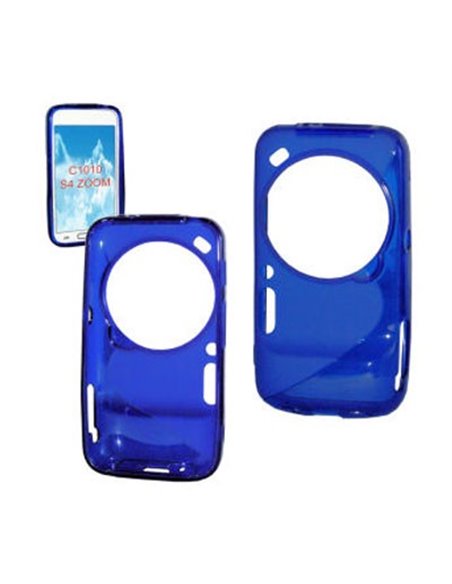 CUSTODIA GEL TPU SILICONE DOUBLE per SAMSUNG C1010 GALAXY S4 ZOOM, C101 COLORE BLU