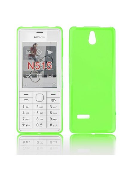 CUSTODIA GEL TPU SILICONE LUCIDA per NOKIA 515 COLORE VERDE