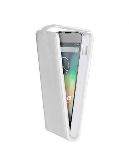 CUSTODIA per LG NEXUS 5 (D820) FLIP VERTICALE SIMILPELLE COLORE BIANCO