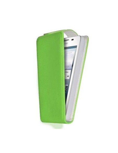 CUSTODIA FLIP VERTICALE PELLE per HUAWEI ASCEND G510, U8951 COLORE VERDE