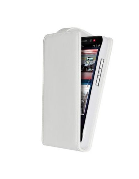 CUSTODIA FLIP VERTICALE PELLE per BLACKBERRY Z30 COLORE BIANCO