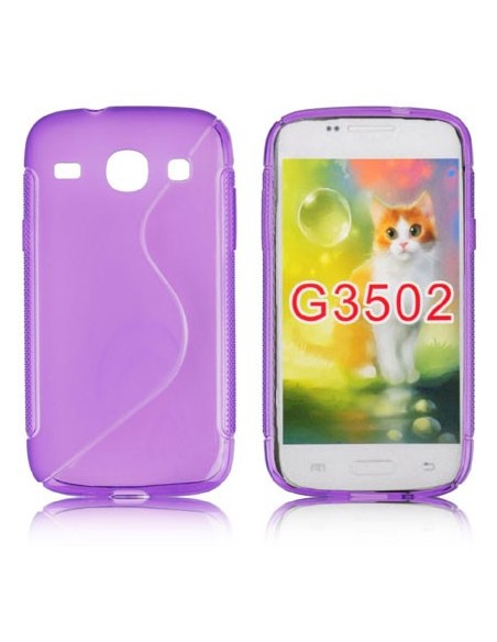 CUSTODIA GEL TPU SILICONE DOUBLE per SAMSUNG G3500 GALAXY CORE PLUS, G3502 GALAXY TREND 3 COLORE VIOLA