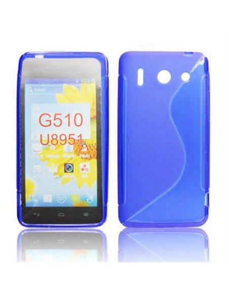 CUSTODIA GEL TPU SILICONE DOUBLE per HUAWEI ASCEND G510, U8951 DAYTONA COLORE BLU