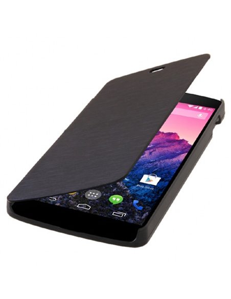 CUSTODIA per LG NEXUS 5 (D820) FLIP ORIZZONTALE COLORE NERO